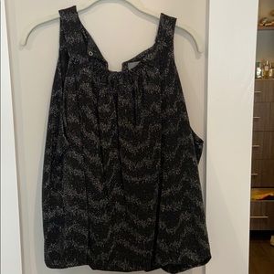 Anthropologie Sexy black and silver sleeveless top